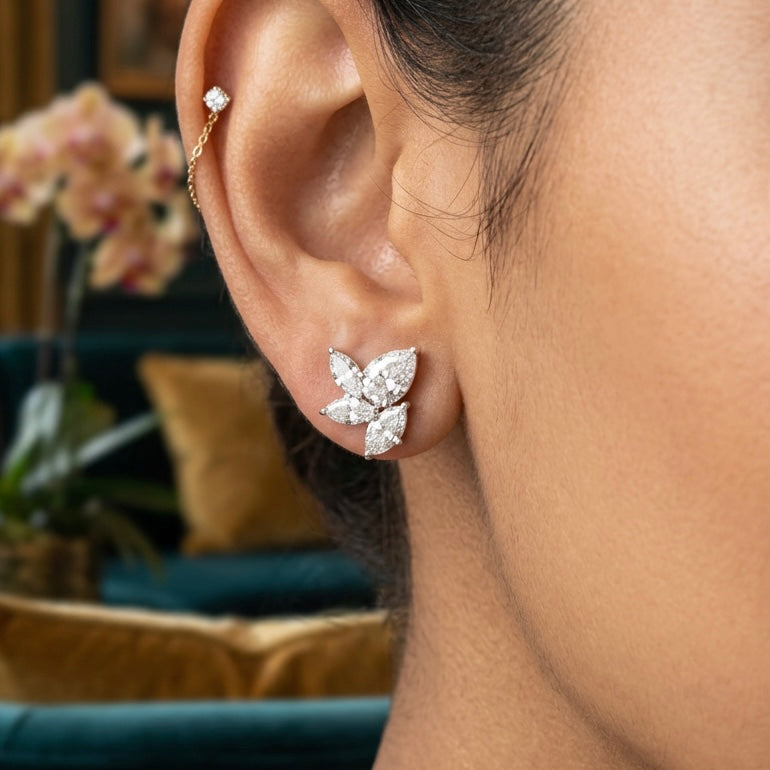 Alizia Marquise Cluster Earrings