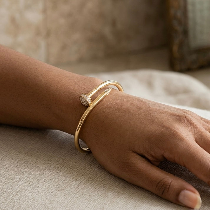 Alizia Crystal Rim Nail Bangle