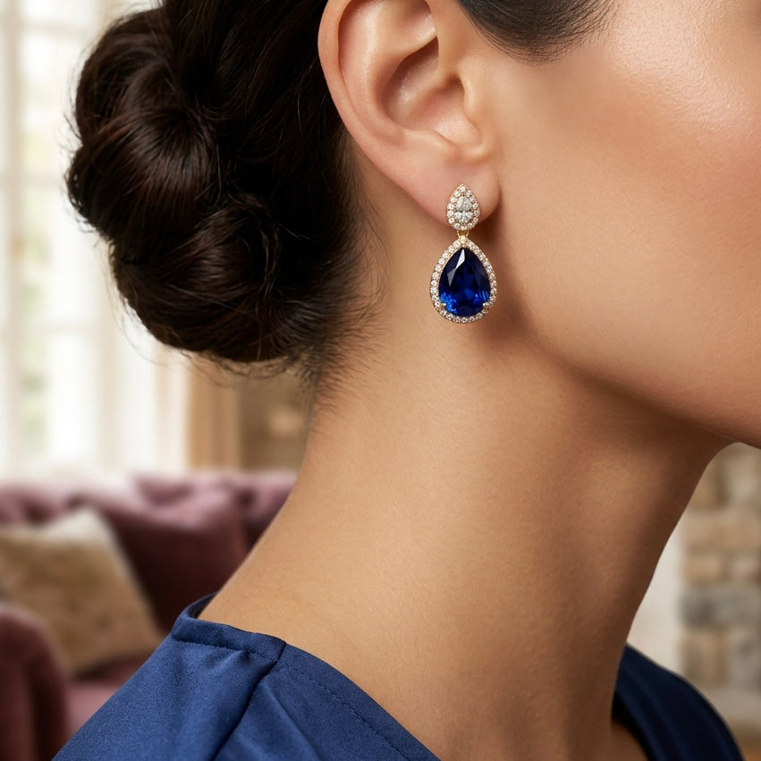 Alizia Diamond Pear Shaped Earrings