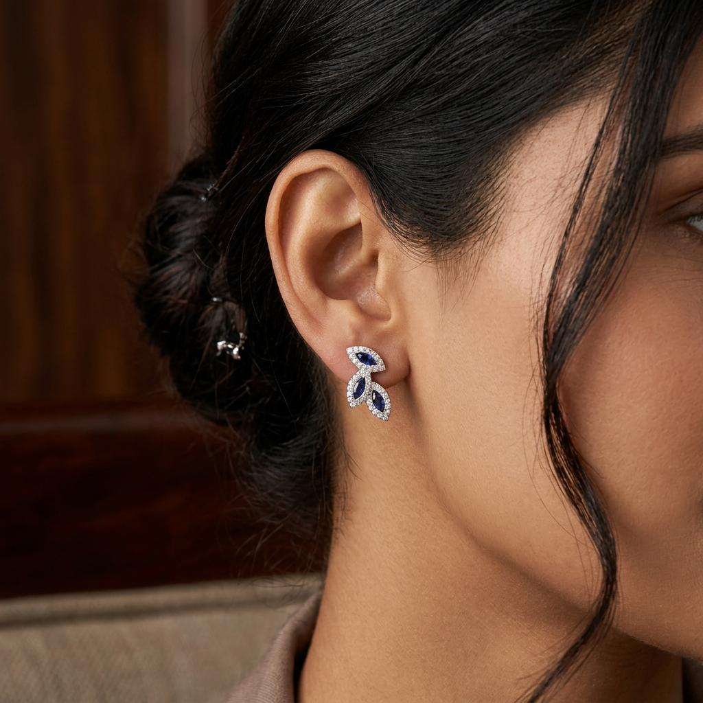 Alizia Clustered Leaves Earrings