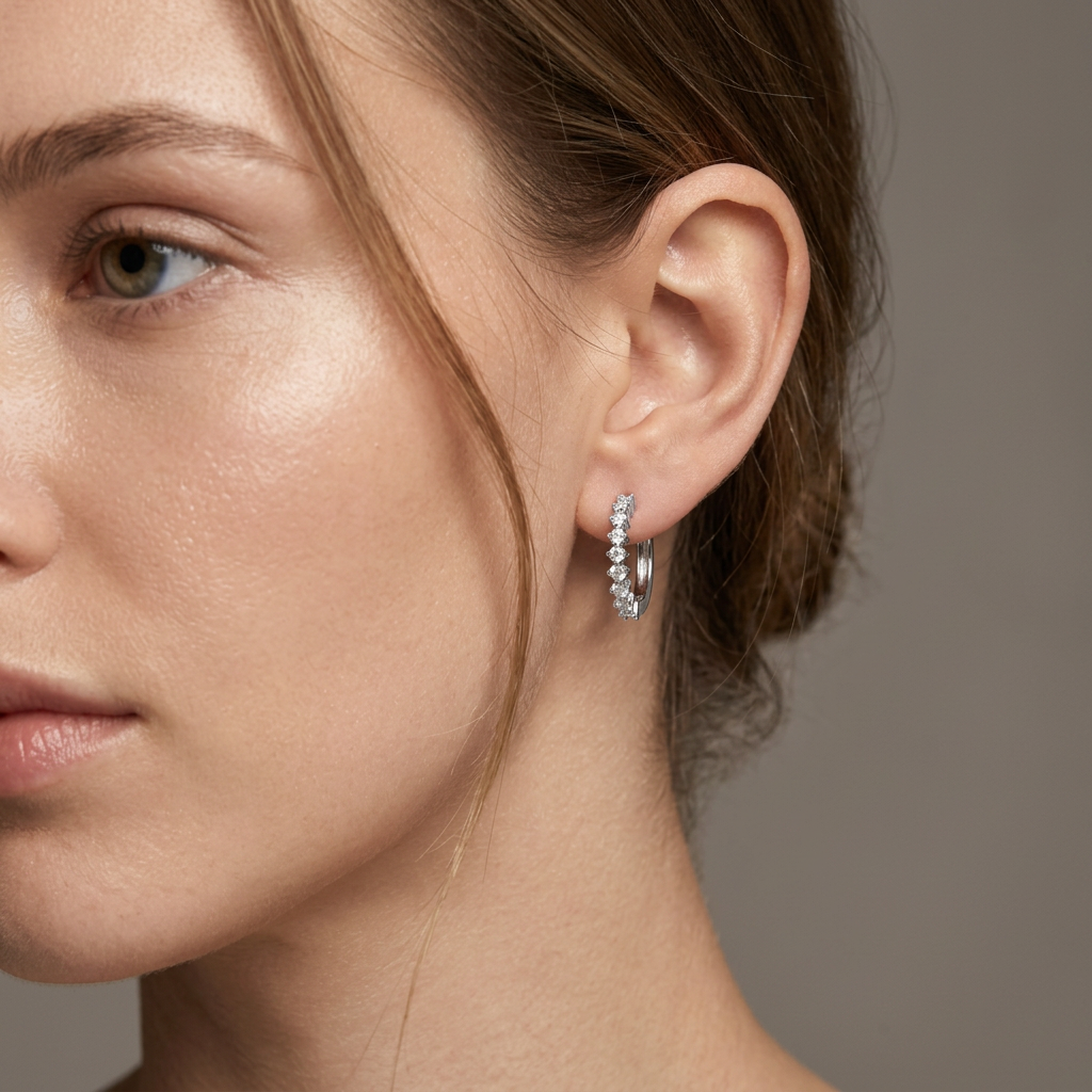 Alizia Luna Crystal Hoops
