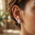 Alizia Teardrop Shaped Stud Earrings
