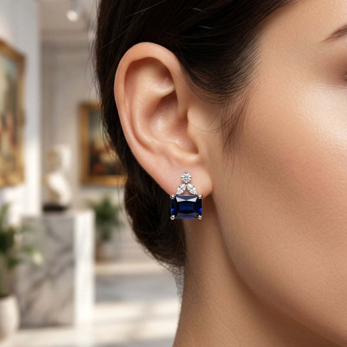 Alizia Emerald Cut Earrings