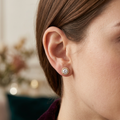 Alizia Halo Stud Earrings