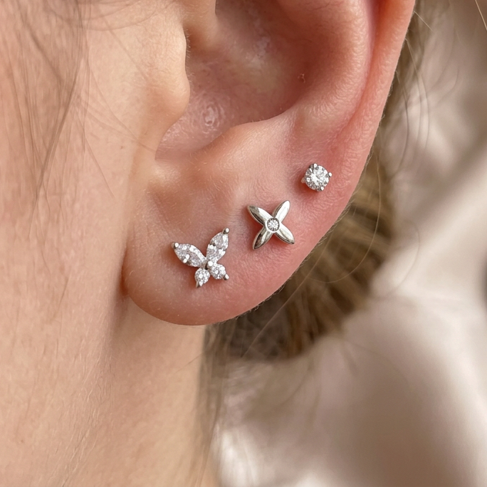 Alizia Butterfly 3 Pack Earring