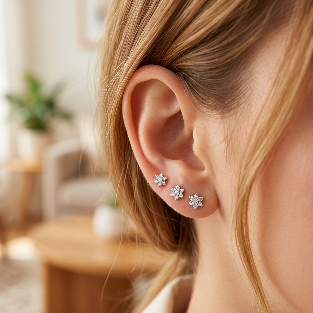 Alizia 3 Pack Flowers Earrings