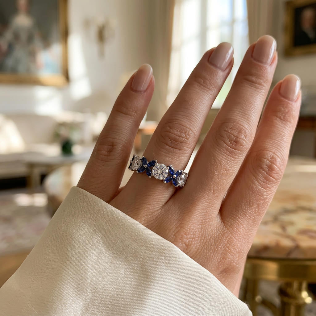 Alizia Crystal Leaf Ring Szie 7