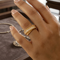 Alizia Banded Loops Ring Size 8