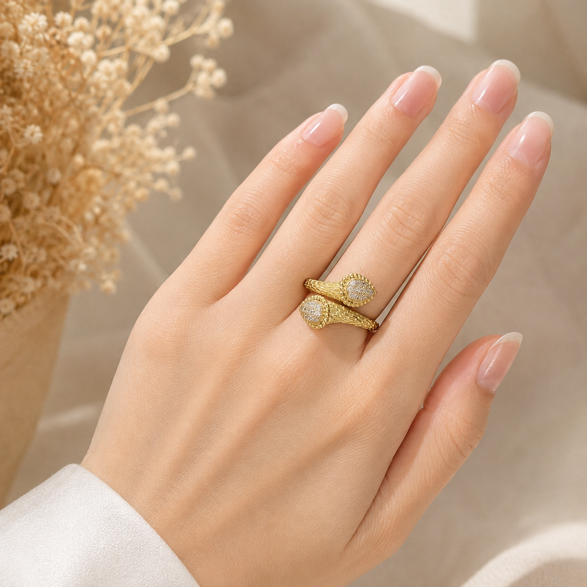 Alizia Raindrop Adjustable Ring
