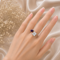 Alizia 2 Colour Stone Open Ring