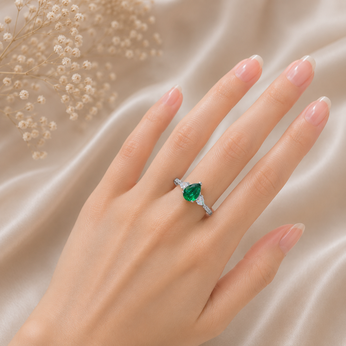Alizia Pear Jewel Ring Size 7