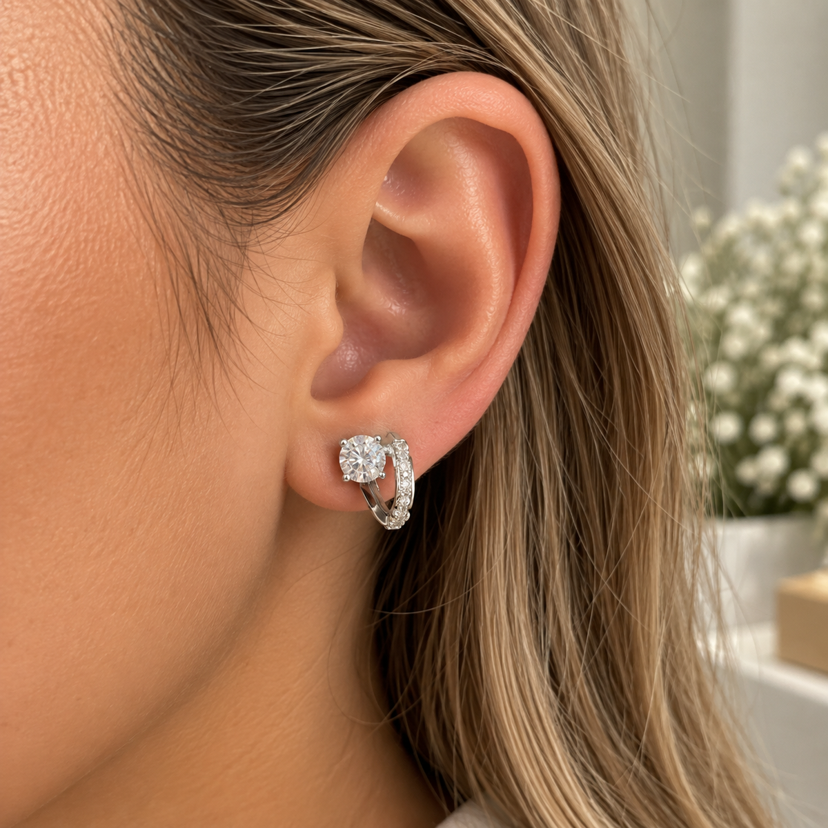 Alizia Silver Toned Earrings
