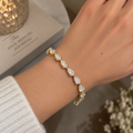 Alizia Moissanite Tear Drop Chain Bracelet
