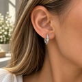 Alizia Trio Diamond Hoop Earrings