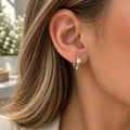 Alizia Single Diamond Hoop Earrings