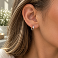 Alizia Dainty Diamond Hoop Earrings