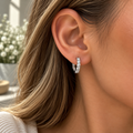 Alizia Half Eternity Hoop Earrings