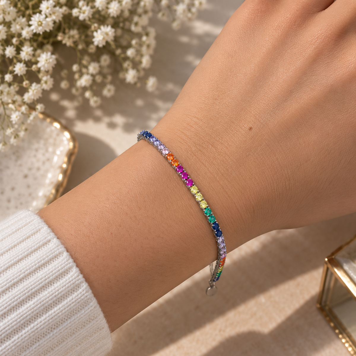Alizia Classic Rainbow Tennis Bracelet